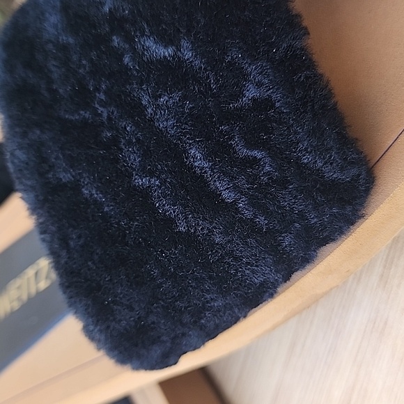 STUART WEITZMAN Black Cammy Block Heel Slide Leather Slide Sandals 9B EU 39.5 - Picture 7 of 12